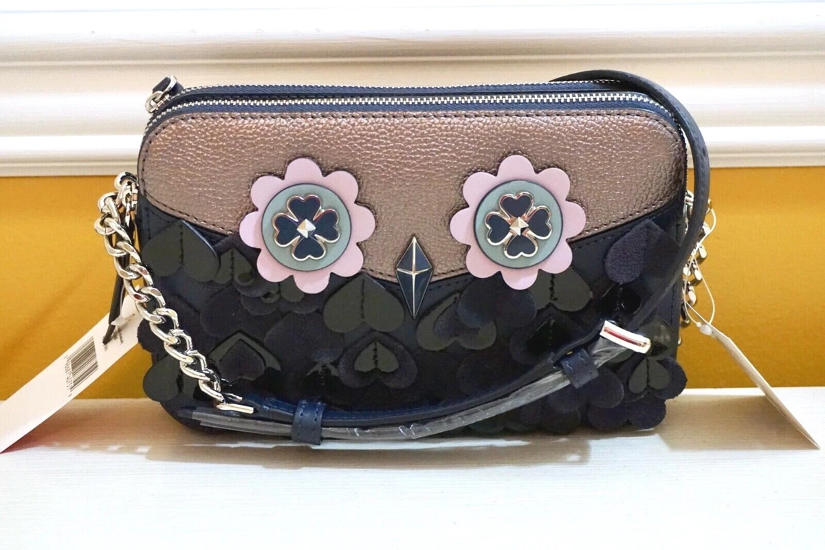 NWT 259 Kate Spade Zibbi Leather Double Zip Small Crossbody Nightcap wlru5607