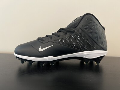 Size 13.5 Nike Zoom Code Elite 3/4 TD Football Cleats Black Silver