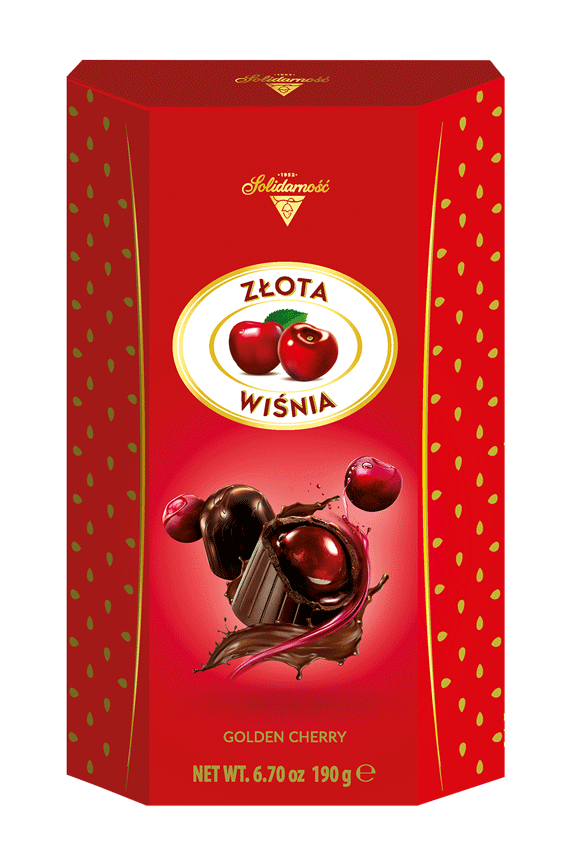 SOLIDARNOSC - GOLDEN CHERRY - 190G - FRUIT COVERED IN CHOCOLATE