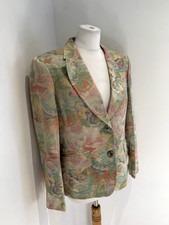 Madeleine Blazer Jacket Size 16 Bnwt Floral Pattern Print Tapestry Muted