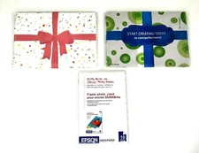 Genuine Photo Paper Bundles 25 - 5x7 and 20 - 4x6  Plus 10 Colored Envelopes