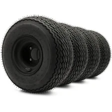 8" Steel Golf Cart Wheel and (18/8.5-8) Golf Cart Tires Combo - Set of 4