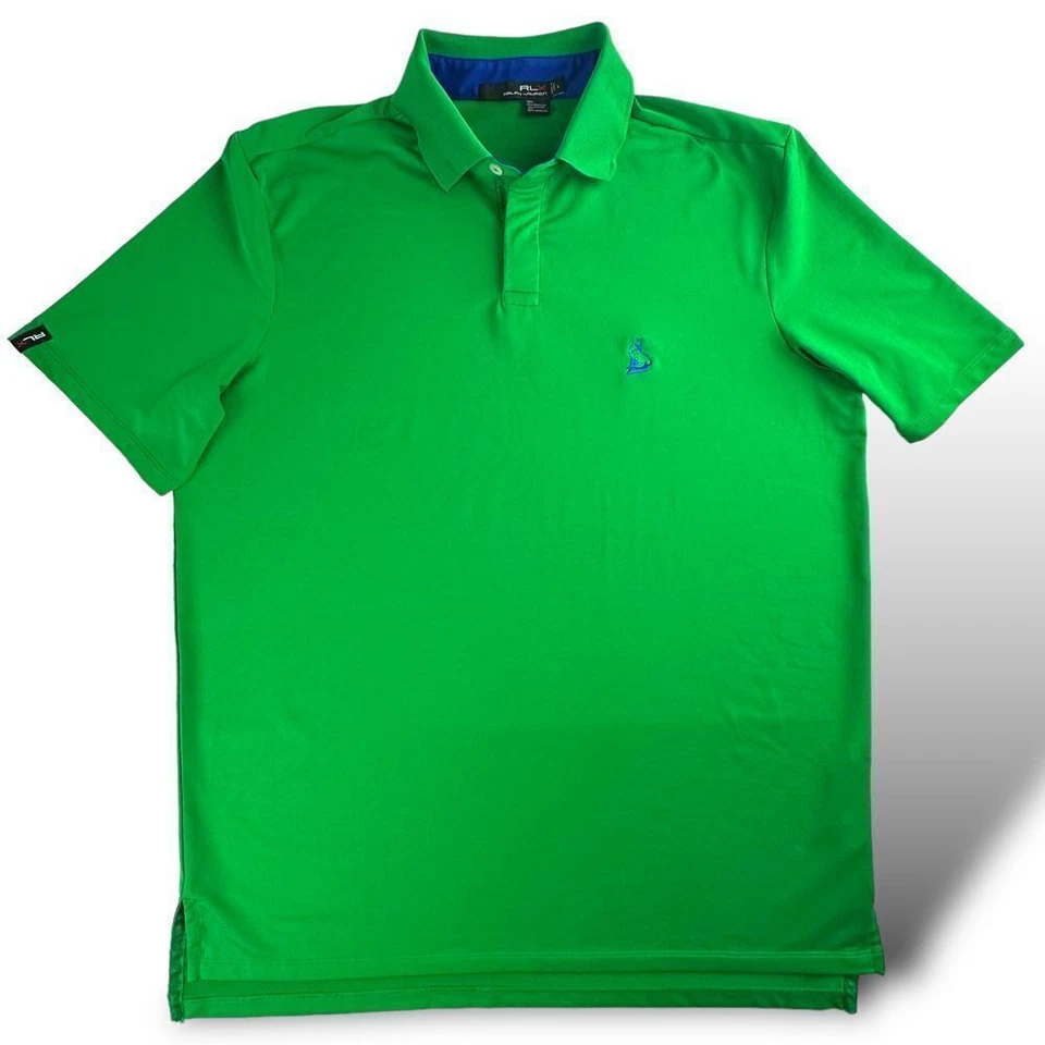 RLX Ralph Lauren Performance Polo Shirt Mens Size Large Green Golf Stretch EUC - Image 2 of 4