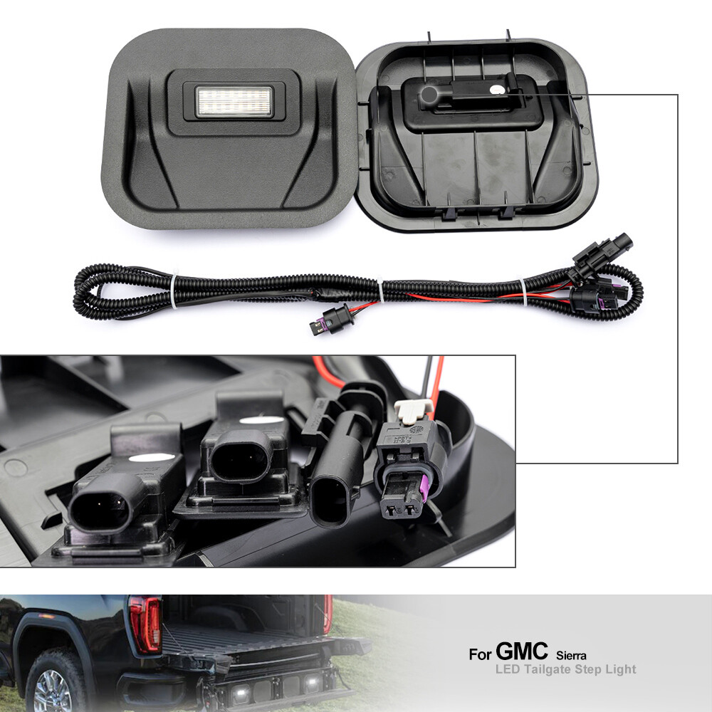 LED Bed MultiPro Tailgate Step Light Kit For 19-24 GMC Sierra 1500 2500HD 3500HD