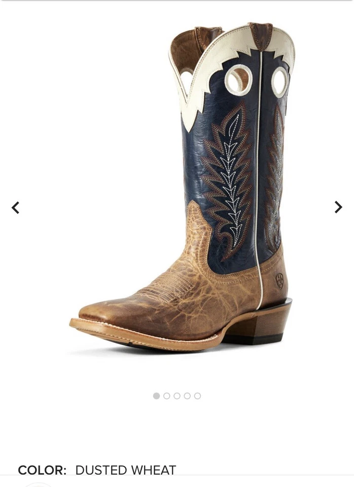 Bota Ariat® Para Hombre Trigo Polvo y Azul Marino Oferta Real 10029694. Precio original $279,95 talla 9 Foto 2 de 4