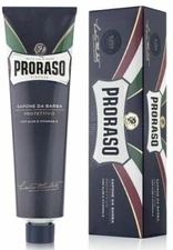 PRORASO Blue Shaving Cream In A Tube - Aloe Vera, Vitamin E,5.2 OZ  Italian