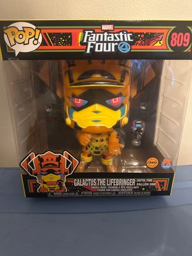 Figura Funko POP 809 GALACTUS con Fallen One PX CHASE Jumbo Blacklight