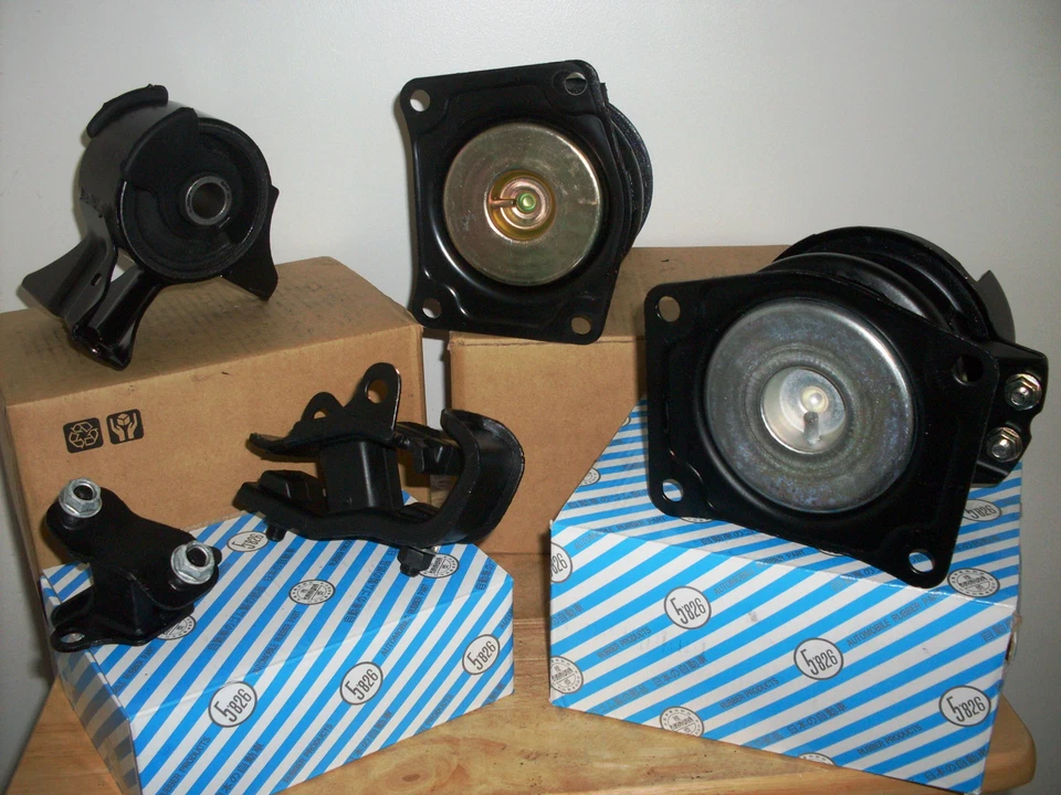 2001-2003 -- CONJUNTO DE 3 MOTORES E 2 SUPORTES DE TRANSMISSÃO PARA ACURA CL (3.2L, V6, AT). - Imagem 2 de 4