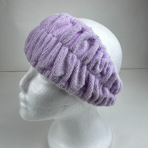 Purple Microfiber Spa Headband Terry Cloth Makeup Skincare Facial Hair Band