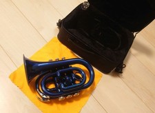 Pocket trumpet Soleil blue with genuine case