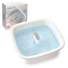 Sharper Image SpaHaven Zen Heating Foot Bath Splash Guard Control White