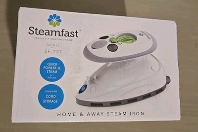 Steamfast Travel Size Mini Steam Iron Model SF-727 Durable Non Stick Brand New