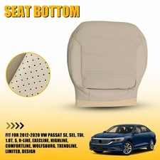 Driver Bottom Replacement Seat Cover Microfiber Leather For 2012-2020 Vw Passat