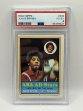1973-74 Topps ABA All-Stars #240 Julius Erving | PSA 4 | Squires 76ers HOF