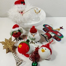 Assorted Mixed Lot Holiday Christmas Tree Decoration Ornaments Figurines