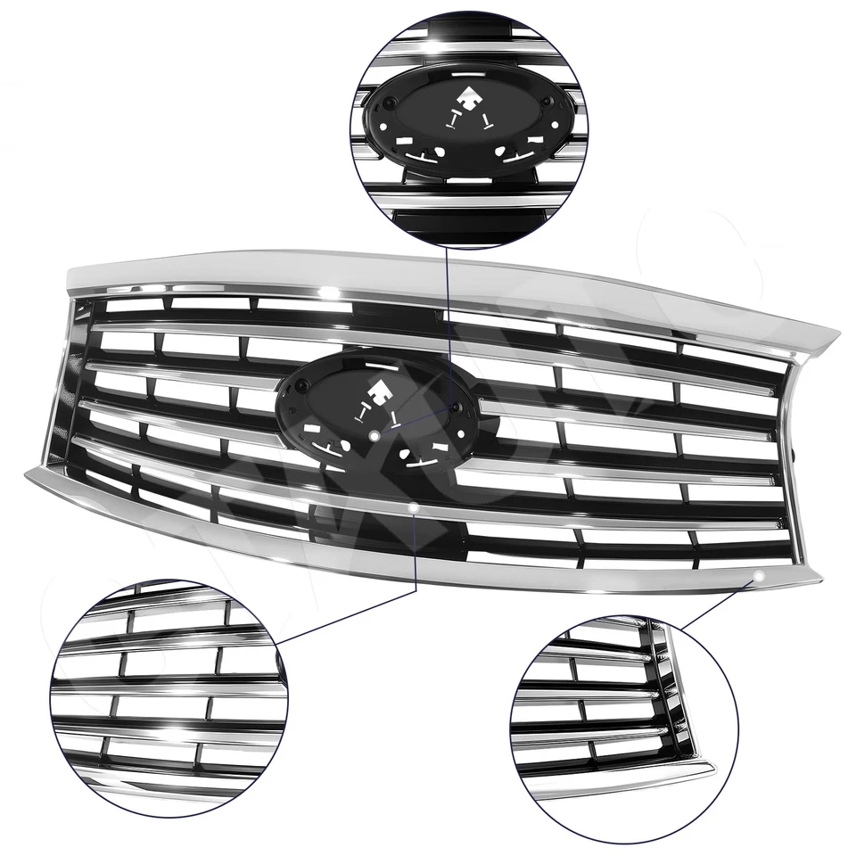 Primed Front Bumper Cover Grille Fog Lamp For 2014-2015 Infiniti QX60 2013 JX35 — 第 4/4 张图片