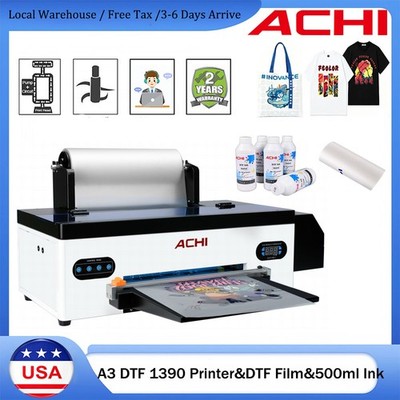 ACHI A3 DTF Inkjet Printer T-Shirt Transfer Film Print for home office 500ml ink