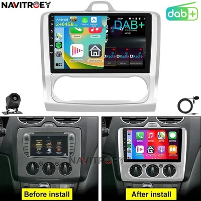 DAB+ Für Ford Focus MK2 MK II 2004-2011 Android 15 Autoradio Carplay GPS Navi BT - Bild 1 von 4