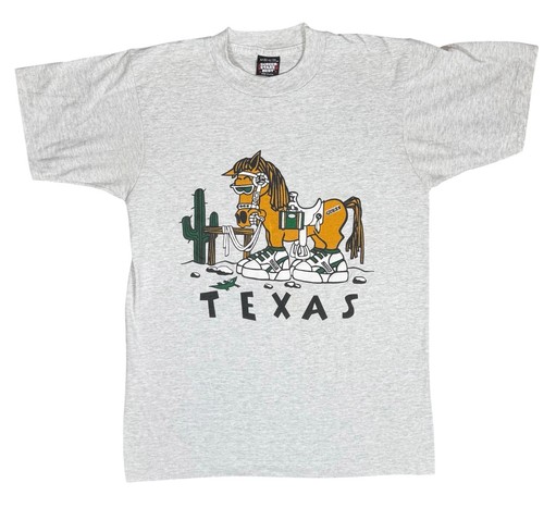Vintage Texas Horse T Shirt Mens M Screen Stars Best USA 50/50 Graphic Western