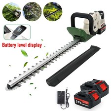 Brushless Cordless Hedge Trimmer Electric Tree Branch Cutter +2X 21V Batteries