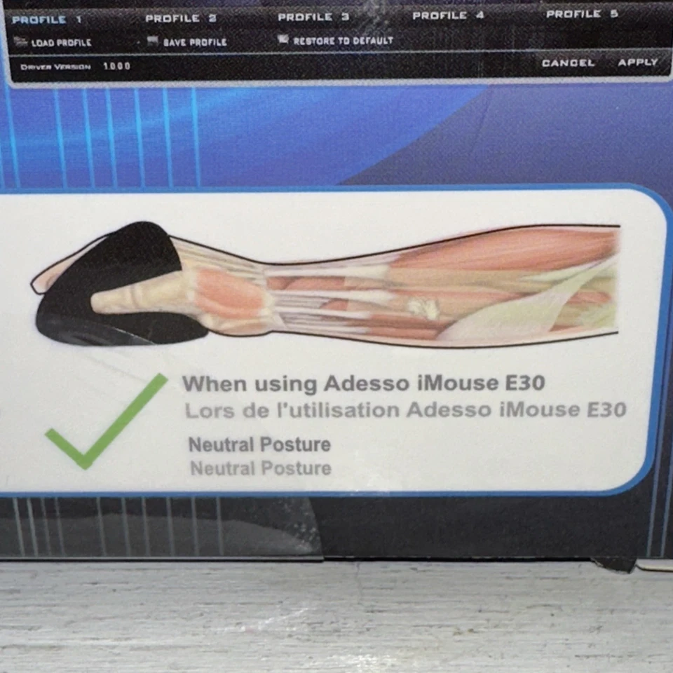 Adesso IMouse E30 2.4GHz Wireless Ergonomic Vertical Right-Handed Mouse - Image 3 of 4
