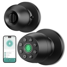 Fingerprint door lock, smart door knob with fingerprint and keypad password, ...