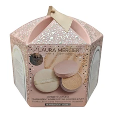 LAURA MERCIER -Flawless Ultra Blur Translucent Loose Setting Powder & Puff 0.7oz