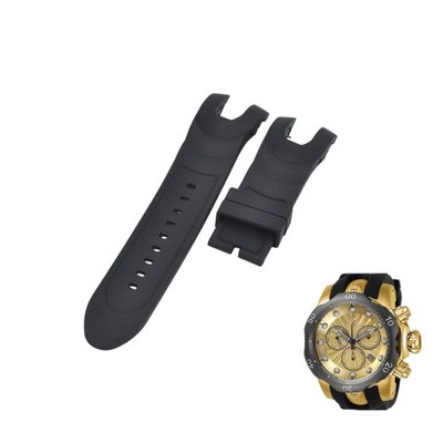 Venom 24258 26mm Black Rubber Watch Strap For Invicta
