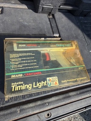 Sears Craftsman Inductive Timing Light USA Nos Rare 1980s 2134 Chrome Yellow Box