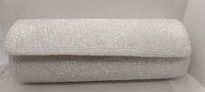 Vintage Richere Japan White Beaded Small Purse Evening Formal Elegant Read