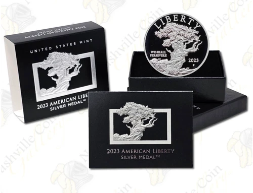 2023-P 1 oz Proof American Liberty Silver Medal - OGP & CoA