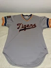 Game Used Lakeland Tigers Jersey Men 46 Vintage Wilson Detroit #30 Gray MLB