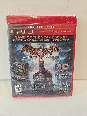Brand New Sealed Batman: Arkham Asylum - GOTY Edition (Sony PlayStation 3, 2010)