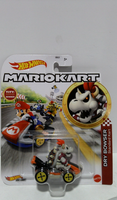 #ad Hot Wheels Mario Kart Dry Bowser Standard Kart Mattel 1:64 Diecast Vehicle $99.99