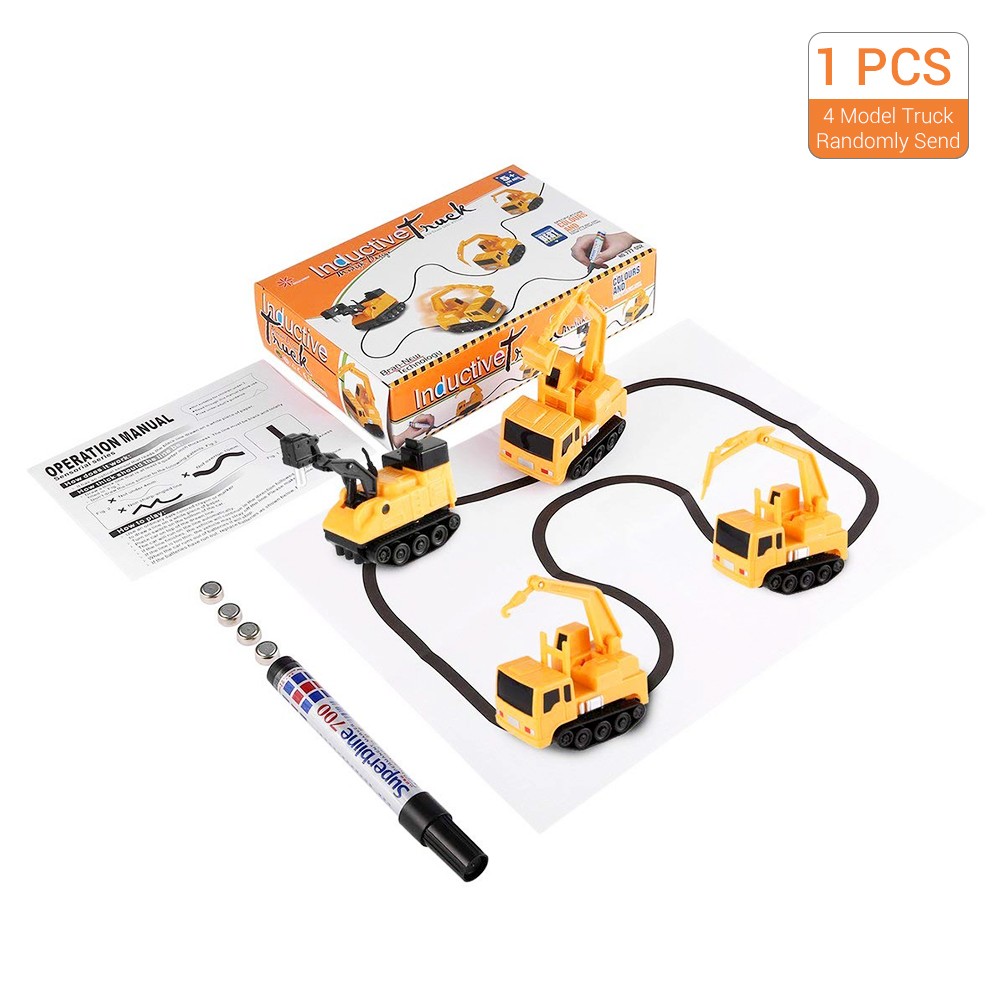 Inductive Automatic Electric Toy Construction Truck Vehicle Cognize Road Follow
