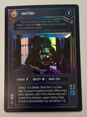 Star Wars CCG Lord Vader Death Star II Reflections II Foil Rare DS SWCCG Deciphe