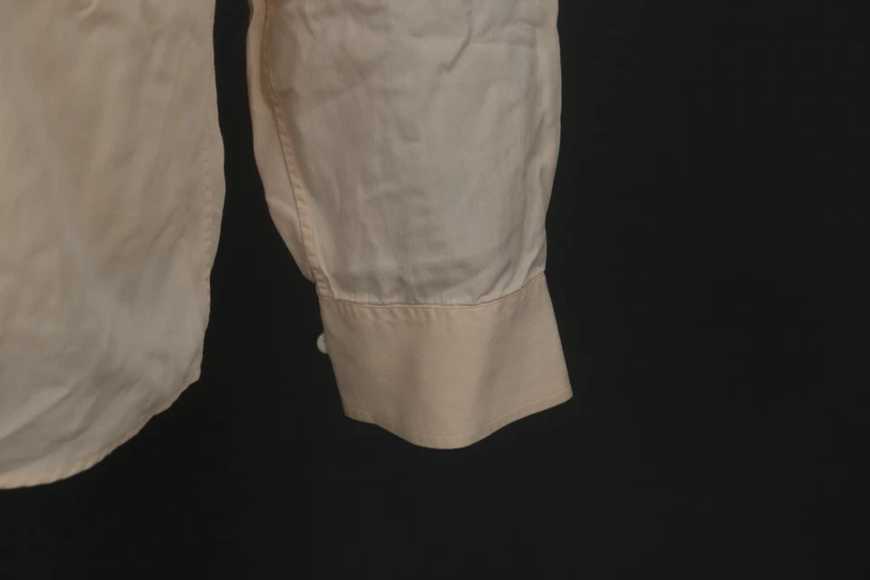 Van Laack Terry Peach Cotton Long Sleeve Collared Button Up Dress Shirt Size 40 - Image 4 of 4