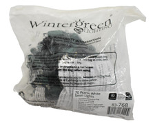 Wintergreen Lighting 70 Warm White Twinkle LED Christmas Lights 5mm 4" Spacing