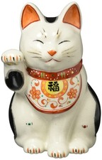 Tosai AM-Y7439 Manpuku Karakusa Maneki Neko Right Hand Up, Large 