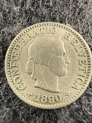 1890B SWITZERLAND 5 RAPPEN HELVETIA KM# 26 NICE COIN! BETTER DATE! SHIPS FREE!