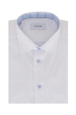 Men ETON Blue Button Dress Shirt With Blue Trimmings Contemporary Size 41 16