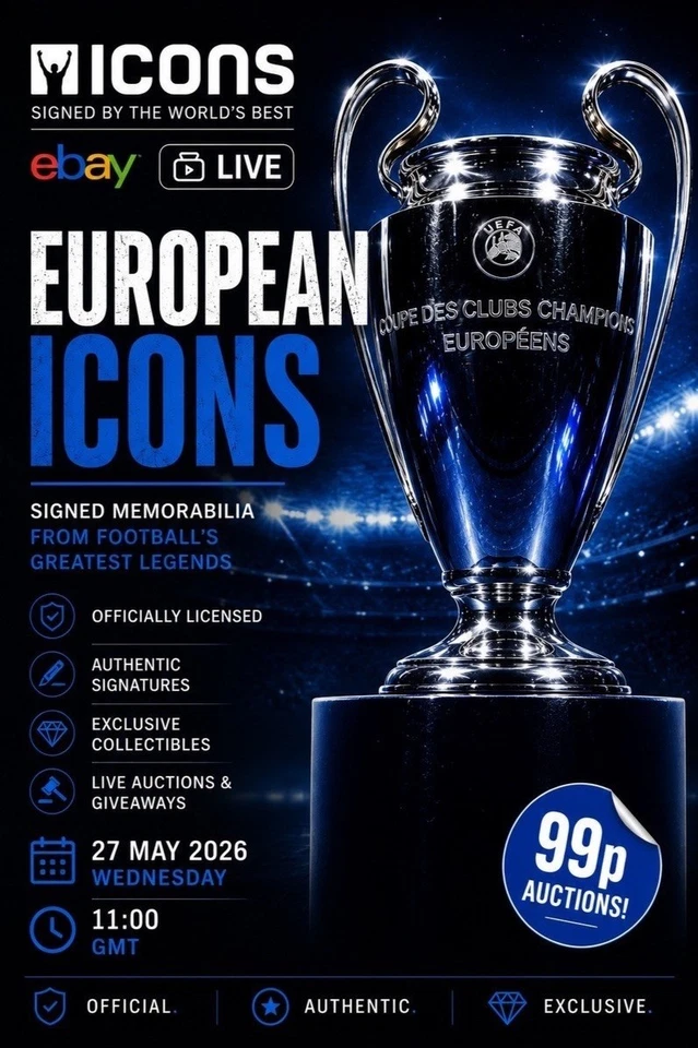 European Icons LIVE · Premier League Deals · £1 Starts