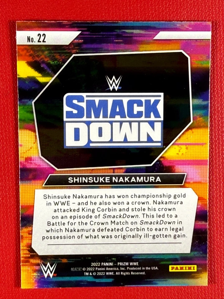 2022 Panini Prizm WWE - Shinsuke Nakamura #22 Next Level - Image 2 of 2
