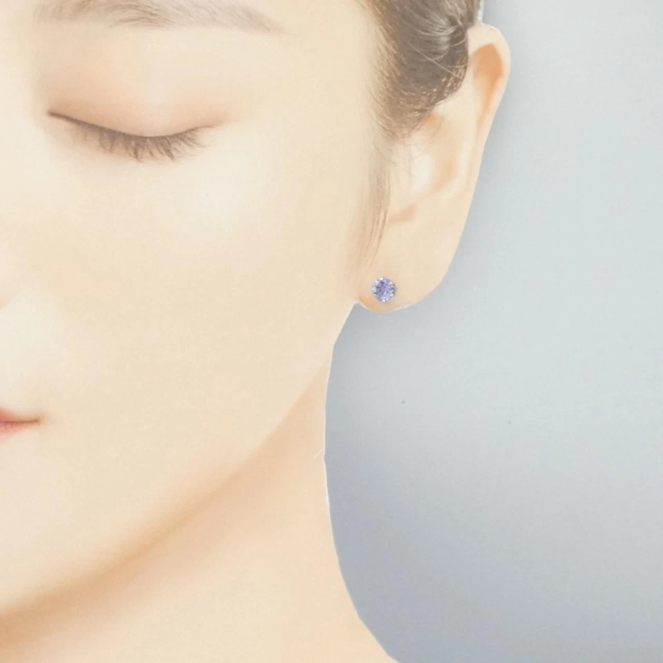 Auténticos pendientes de tanzanita PT900 1,00 CT #230-000-162-9292 Foto 4 de 4