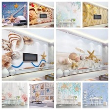 3D Beach Shell Coral Self-adhesive Wallpaper ...