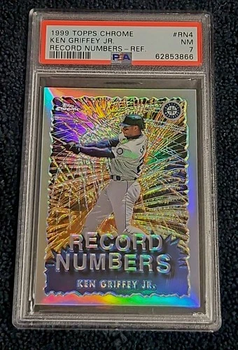 1999 Topps Chrome Ken Griffey Jr. Record Numbers REFRACTOR #RN4 PSA 7 POP 3 RARE
