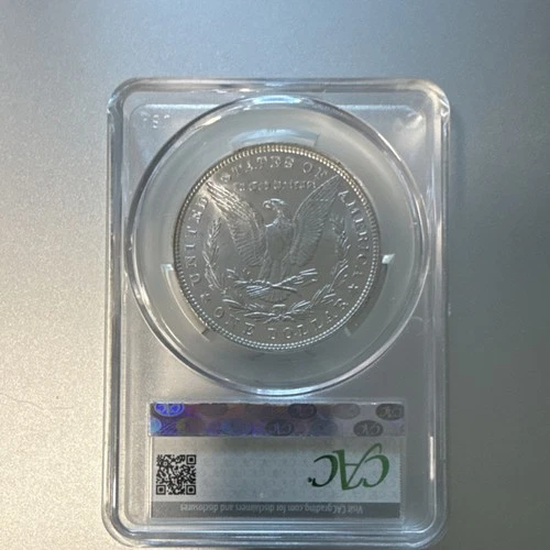 1886 Morgan Dollar CAC MS62 $1 Silver Coin Uncirculated 0.9 Fineness