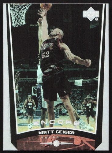 1998 Upper Deck Encore Matt Geiger #62 card