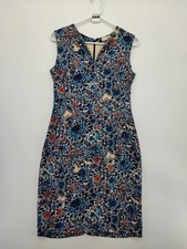 Tory Burch Women's Leila Butterfly Blue Printed Dress Size 4 US