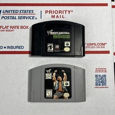 WWF WrestleMania 2000 N64 & WWF WAR Zone  Cartridge - SAME DAY - WARRANTY
